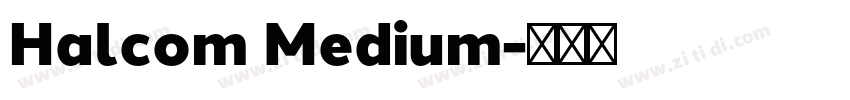 Halcom Medium字体转换